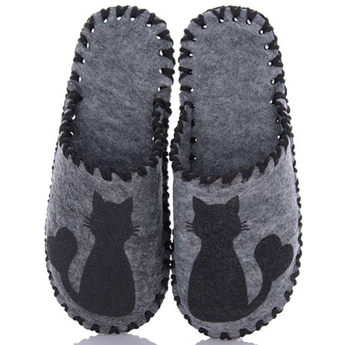 Весели пантофи - Коте сиво