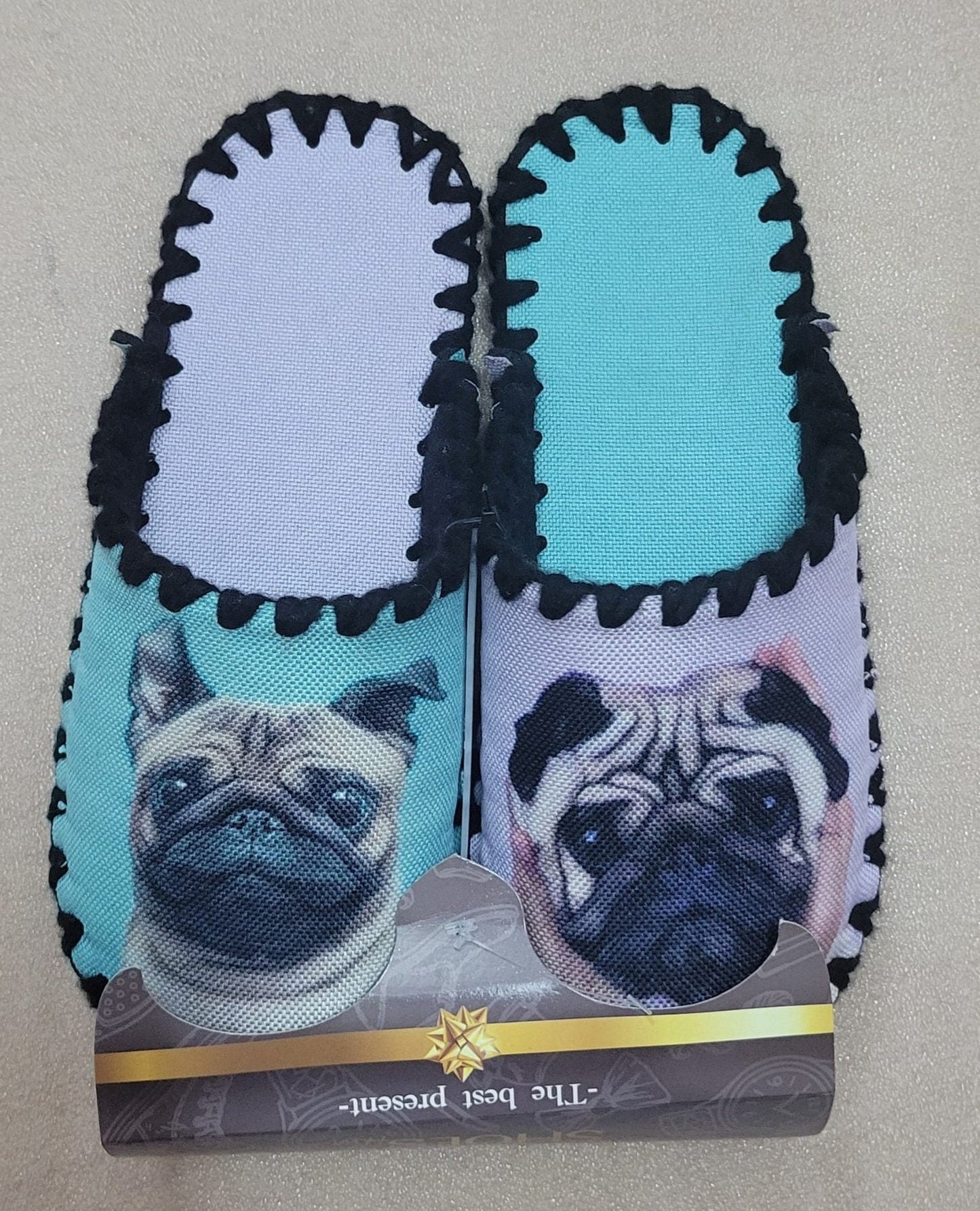 Весели пантофи - Мопс